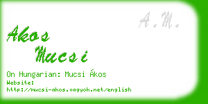 akos mucsi business card