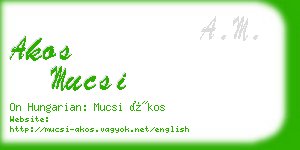 akos mucsi business card